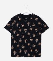 Camiseta Infantil Regular com Estampa de Coqueiros - Tam 5 a 14 Anos - 1