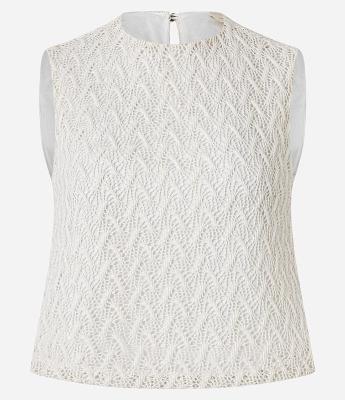 Blusa de Efeito Crochê com Alça Larga