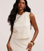 Blusa de Efeito Crochê com Alça Larga - 3