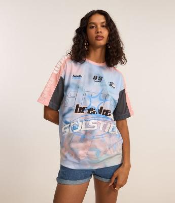 Camiseta Texturizada com Estampa Sport Core