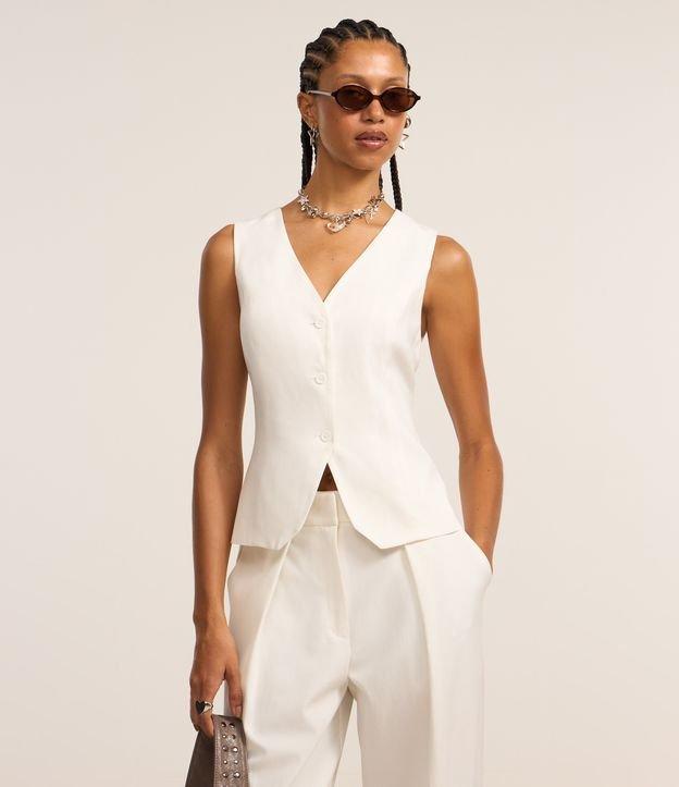 Colete em Alfaiataria com Costas Abertas - 1