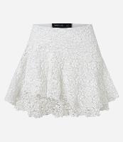 Saia Curta em Renda com Babado Assimétrico - 1