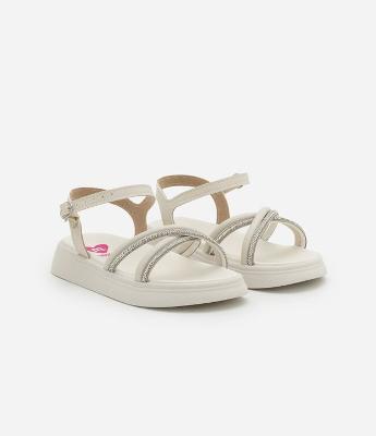 Sandália Infantil Flatform com Strass Molekinha - Tam 20 ao 25