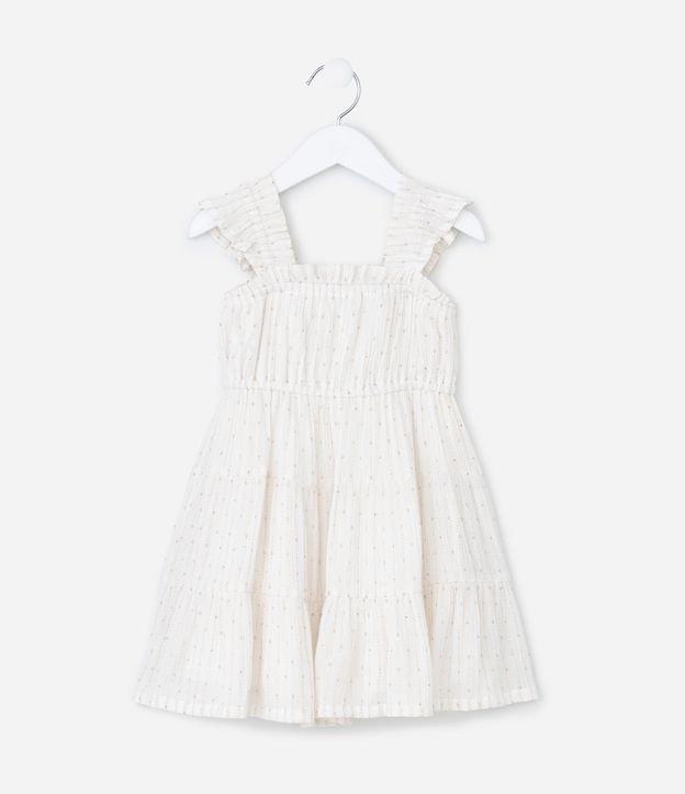 Vestido Infantil de Alcinha com Detalhes Franzidos - Tam 1 a 6 Anos - 1