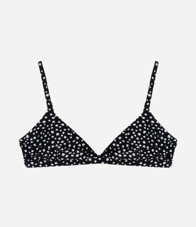 Biquíni Top Triangulo Fixo em Microfibra Poá - 1