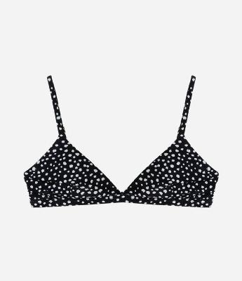 Biquíni Top Triangulo Fixo em Microfibra Poá