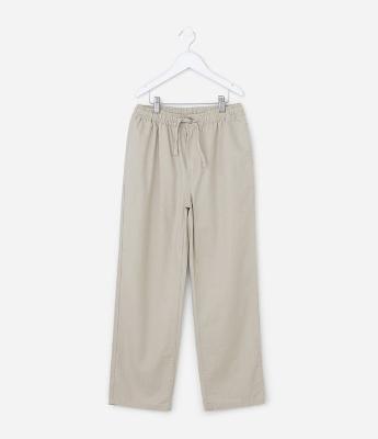 Calça Infantil Reta em Tricoline - Tam 5 a 14 Anos