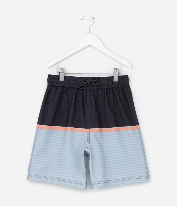 Bermuda de Banho Infantil Com Bloco de Cor - Tam 5 a 14 Anos - 1