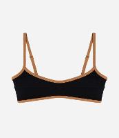 Biquini Top Camisetinha em Microfibra Texturizada com Viés Contrastante - 1