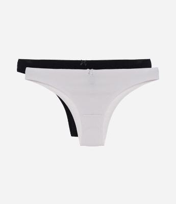 Kit 02 Calcinhas Biquíni em Algodão Básicas