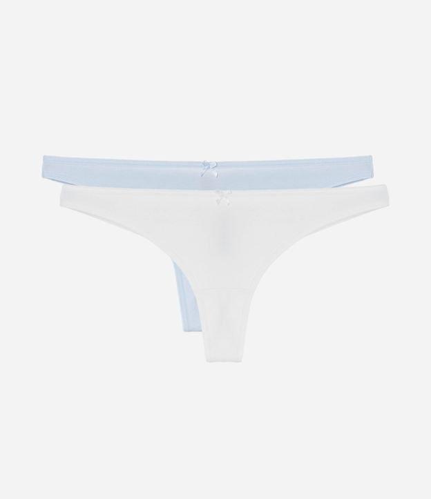 Kit 02 Calcinhas Biquíni Fio Duplo em Algodão - 1