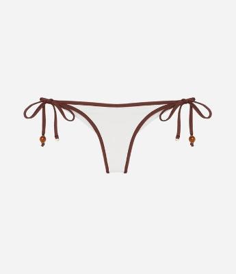 Biquíni Calcinha Lacinho em Microfibra com Viés Contrastante e Empina Bumbum