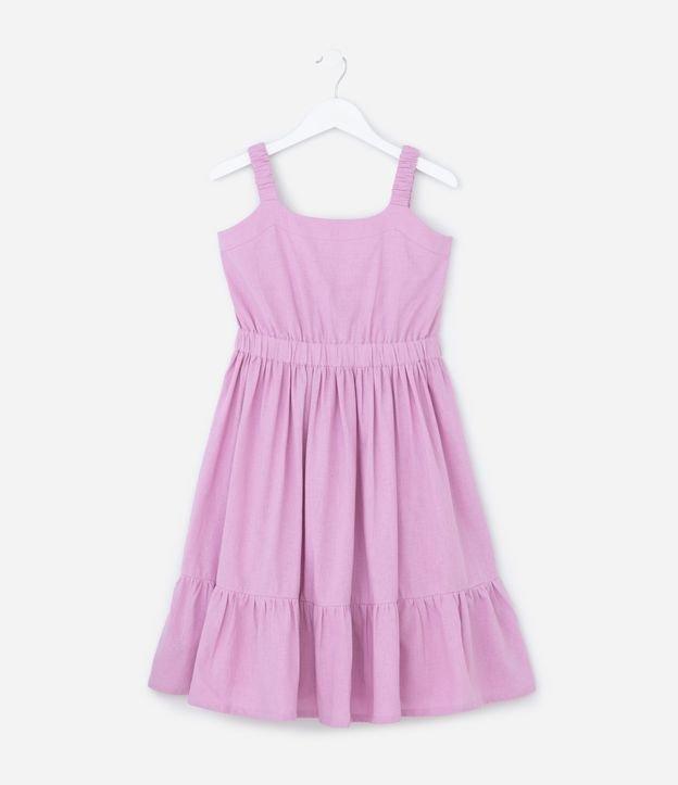 Vestido Infantil em Tricoline com Laço nas Costas - Tam 5 a 14 Anos - 1