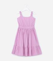 Vestido Infantil em Tricoline com Laço nas Costas - Tam 5 a 14 Anos - 1