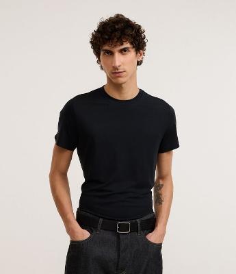 Camiseta Muscle em Viscose com Gola Reonda