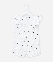 Macaquinho Infantil em Algodão com Estampa Poá - Tam 0 a 18 meses - 1