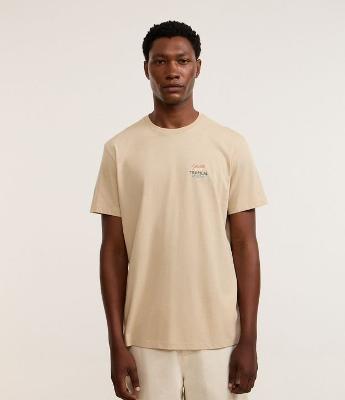 Camiseta em Algodão com Estampa Tropical Verão