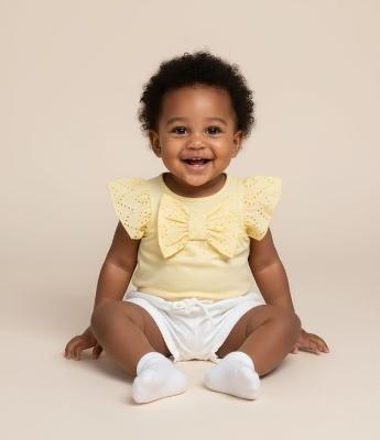 Short Infantil em Laise Texturizado - Tam 0 a 18 Meses