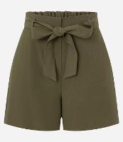 Short Clochard Alfaiatado em Viscose com Cinto Amarração - 1