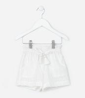 Short Infantil em Tricoline Texturizado com Amarração e Tassel - Tam 1 a 6 Anos - 1