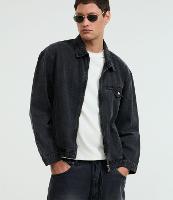 Jaqueta Boxy em Jeans com Gola Colarinho e Bolso Diferenciado - 1