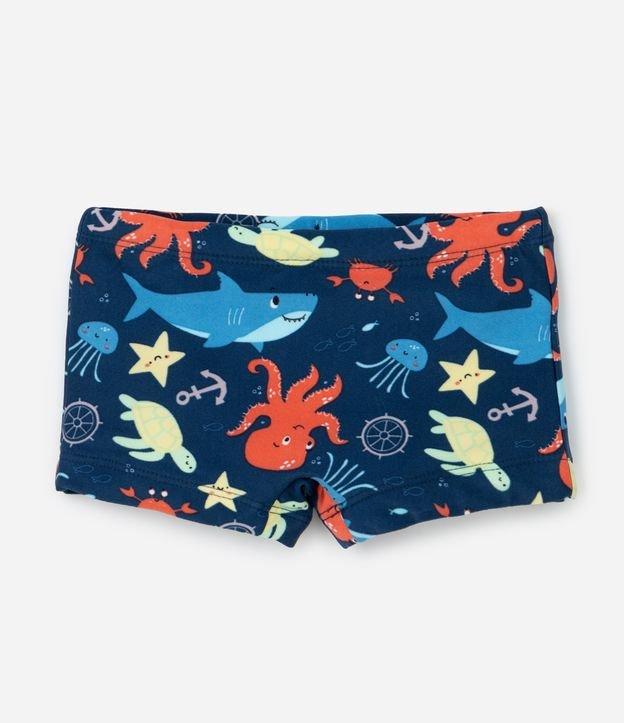 Sunga Boxer Infantil com Estampa Fundo do Mar - Tam 2 a 6 Anos - 1