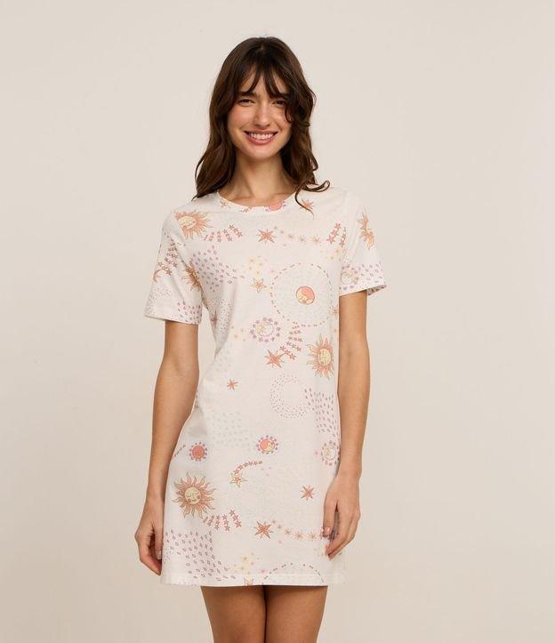 Camisola Curta em Algodão com Estampa de Estrelas - 2