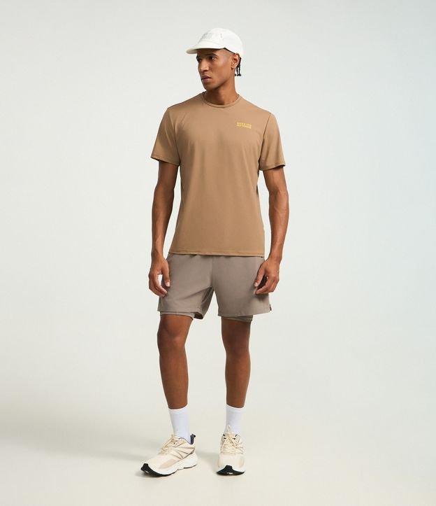 Bermuda Esportiva com Short de Compressão - 1