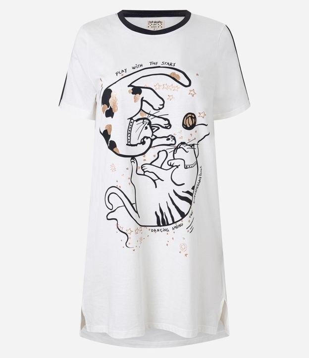 Camisola em Algodão com Estampa de Gatinhos - 1