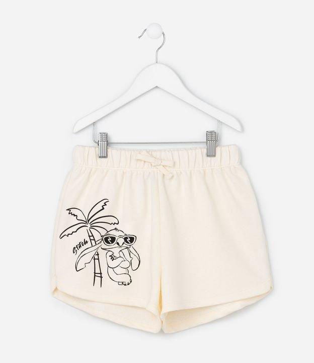 Short Infantil Runner em Moletom com Estampa do Stitch - Tam 5 a 14 Anos - 1