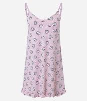 Camisola em Microfibra com Estampa de Olhinhos e Barra de Babadinhos - 1