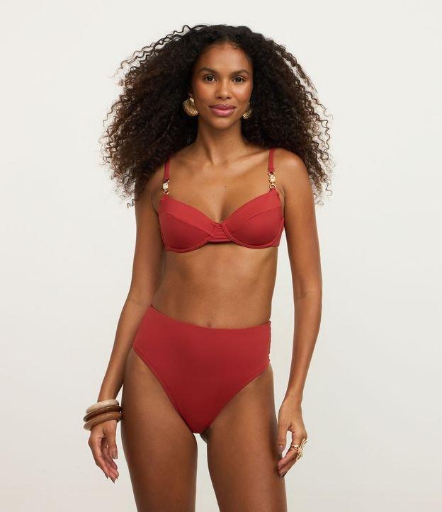 Biquíni Top Meia Taça em Microfibra com Pedraria nas Alças - 2