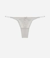 Calcinha String Fio Duplo em Tule com Bordado de Laços - 1