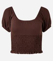 Blusa com Lastex e Manga Bufante - 1