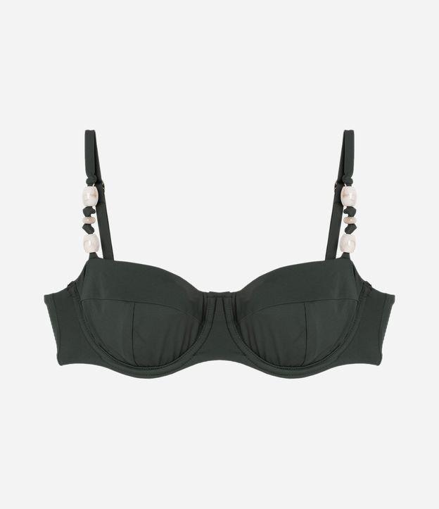 Biquíni Top Meia Taça em Microfibra com Pedras nas Alças - 1