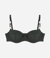 Biquíni Top Meia Taça em Microfibra com Pedras nas Alças - 1