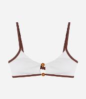 Biquíni Top Camisetinha em Microfibra Texturizada com Aviamento no Busto - 1