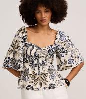 Blusa em Viscolinho com Decote Coração e Estampa Floral - 2