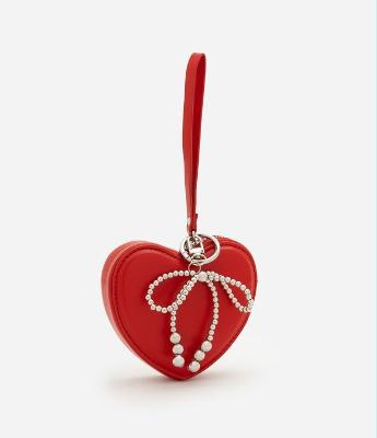 Carteira Média com Forma de Coração e Lacinho