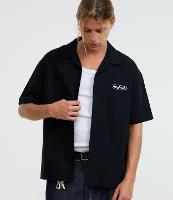 Camisa Boxy em Algodão Texturizado com Estampa Bordado Frente e Costas - 1