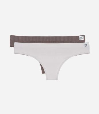 Kit 02 Calcinhas Biquíni Fio Seamless Texturizadas