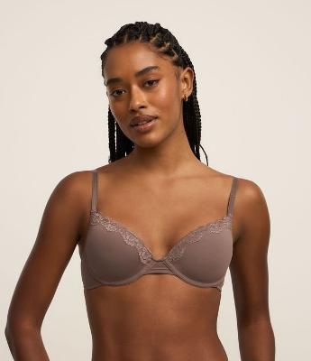 Sutiã Push Up com Bojo em Microfibra com Detalhes em Renda