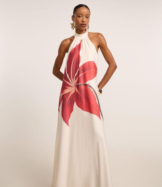 Vestido Ajustado em Microfibra com Estampa Floral - 2