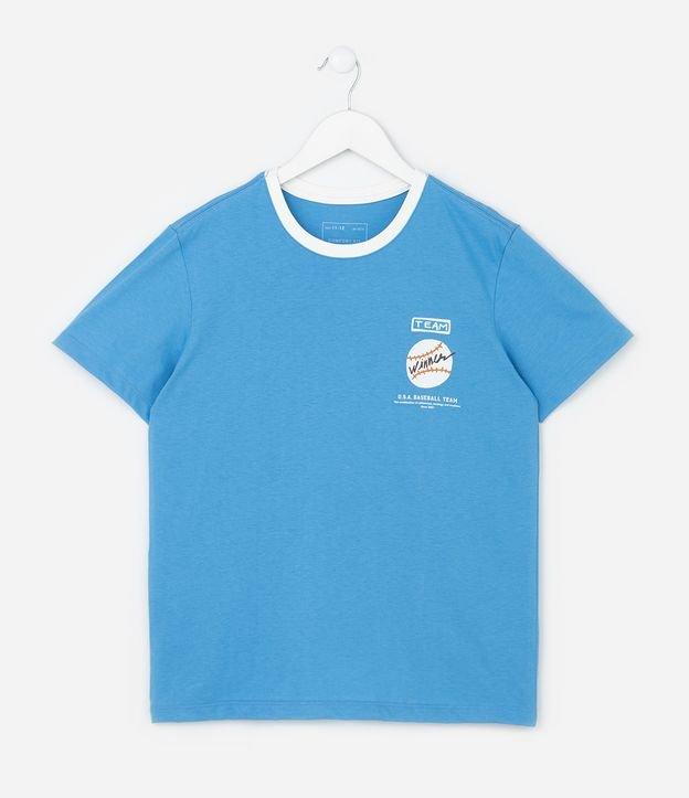 Camiseta Infantil Regular com Estampa de Baseball - Tam 5 a14 Anos - 1