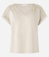 Blusa em Flamê com Entremeio na Manga Dobrada - 1