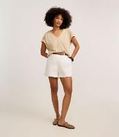 Blusa em Flamê com Entremeio na Manga Dobrada - 2