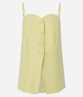 Blusa de Alça em Viscose com Decote Coração e Botões - 1