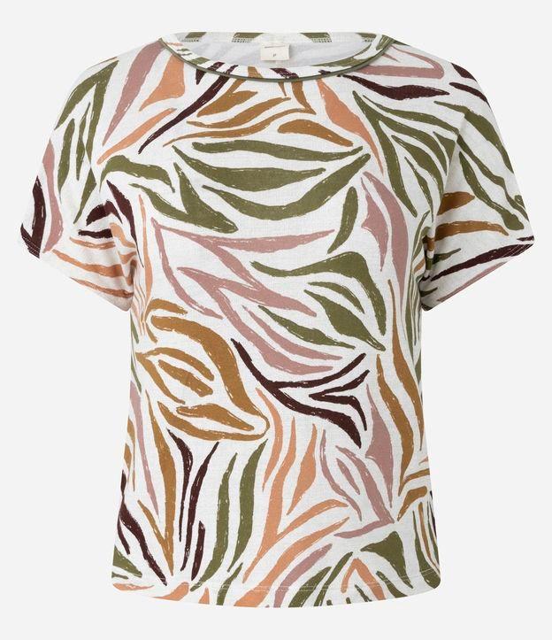 Blusa em Viscolycra com Estampa Abstrata - 1