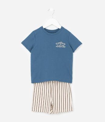 Conjunto Infantil em Algodão com Estampa de Foca - 1 a 5/6