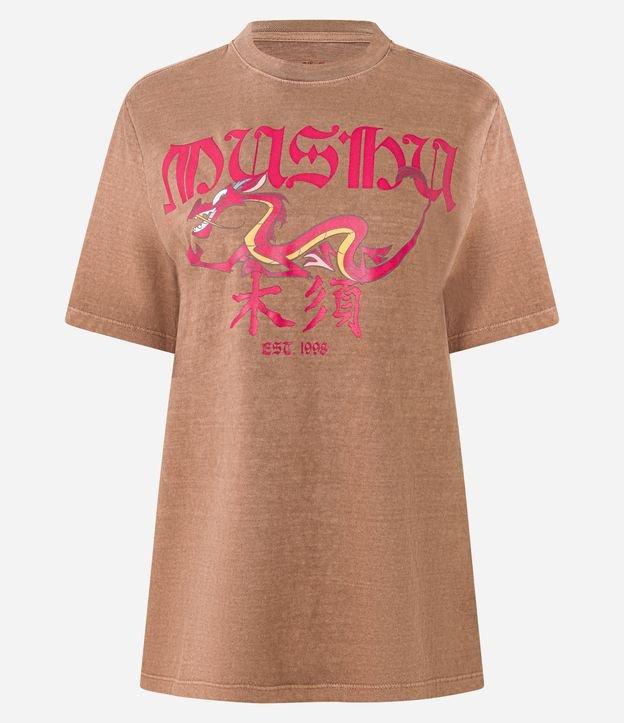 Camiseta T-shirt em Algodão com Estampa Mushu de Mulan - 1